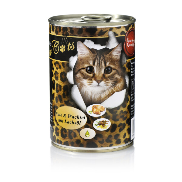 O´Canis for Cats Pute, Wachtel & Lachsöl 400g.