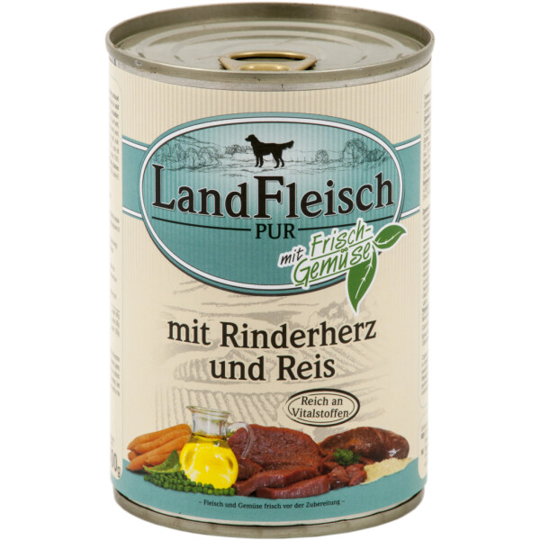 Dr. Alder Landfleisch pur Rinderherz & Reis 400g.