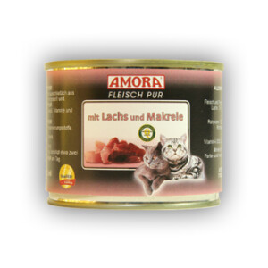 Amora Fleisch pur mit Lachs & Makrele 200g.