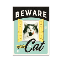 Nostalgic Art Magnet "Beware of the Cat"