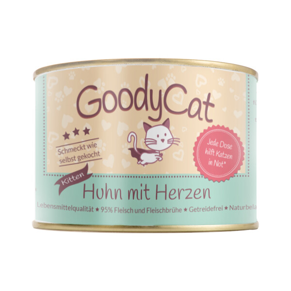 GoodyCat Kitten Huhn mit Herzen 12 x 180g.