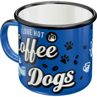 Nostalgic Art Emaille-Becher "Hot Coffee & Cool Dogs"