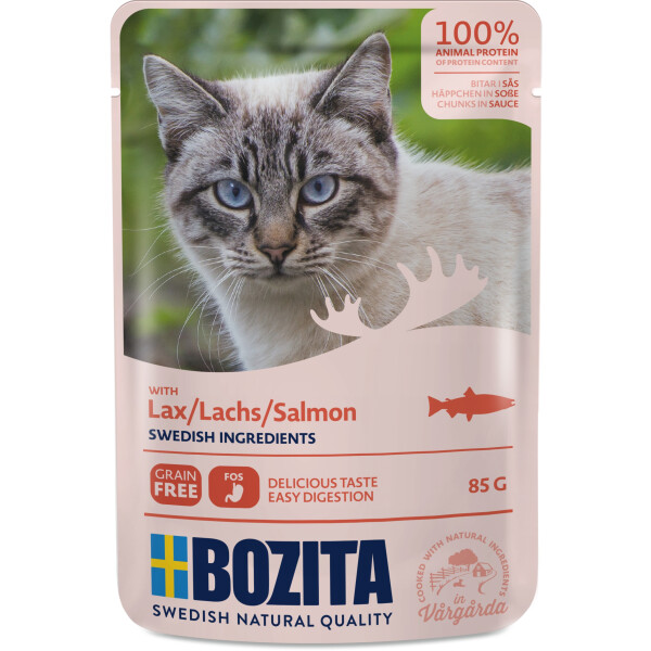 Bozita Cat Häppchen in Soße mit Lachs 85g.-Beutel