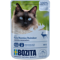 Bozita Cat Häppchen in Soße mit Rentier 85g.-Beutel