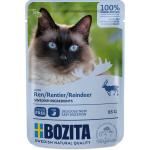 Bozita Cat Häppchen in Soße mit Rentier 12 x 85g