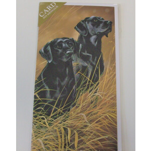 Glückwunschkarte Slim Line Dogs Labrador