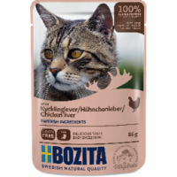 Bozita Cat Häppchen in Gelee mit Hühnchenleber 85g.-Beutel