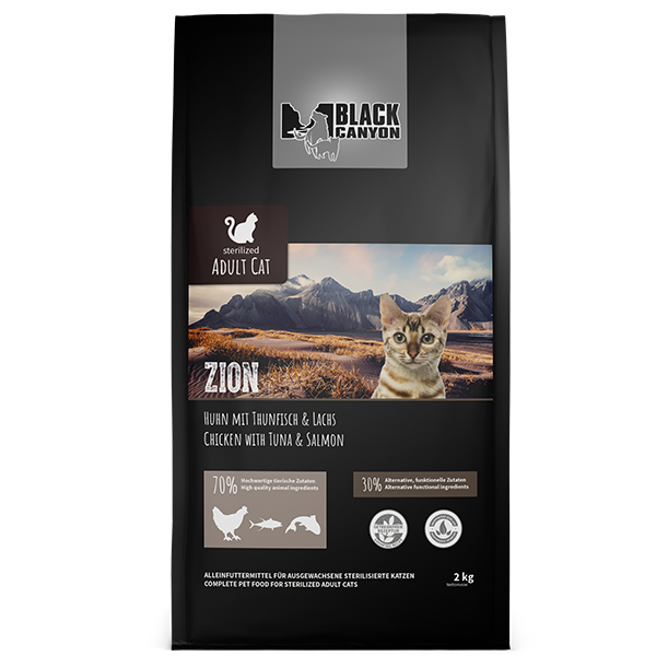 BLACK CANYON Cat Sterilized Zion Thunfisch & Lachs 2 kg.
