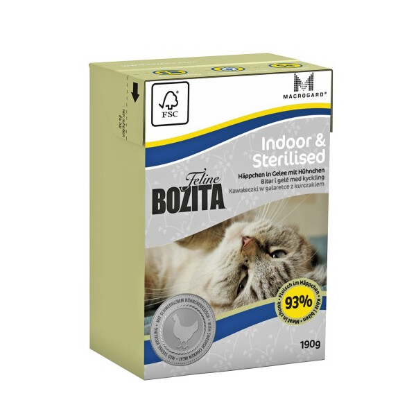 Bozita Cat Feline Indoor & Sterilised 16 x 190g.
